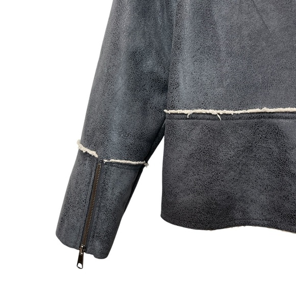 Prana Gray Esme Sherpa Zip Jacket Women Size Medium - Picture 7 of 10